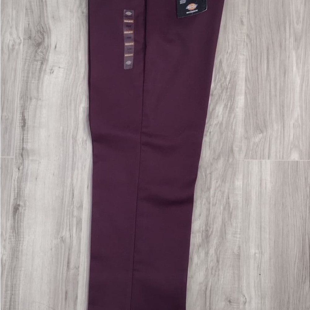 Dickies Men's Burgundy Pants size 34x 32 brand new w tags - Picture 3 of 10